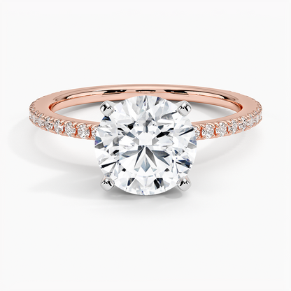 ecomposer-metal type-rose-gold-18K,ecomposer-ring setting-pave