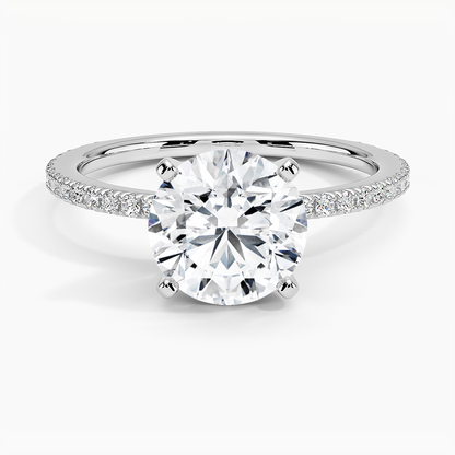 ecomposer-metal type-white-gold-18K,ecomposer-ring setting-pave