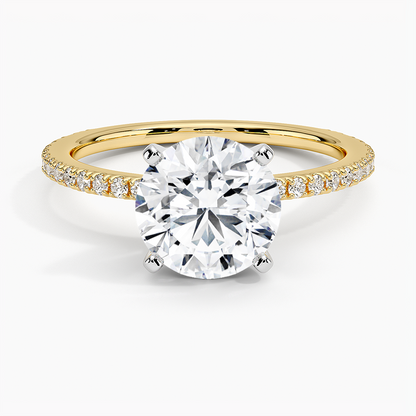ecomposer-metal type-yellow-gold-18K,ecomposer-ring setting-pave