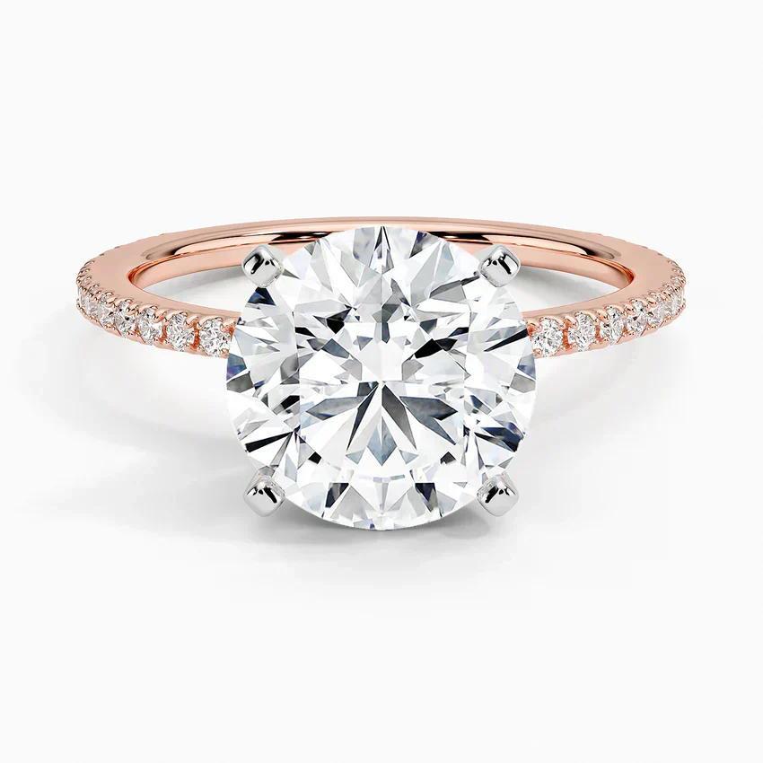ecomposer-view with diamond shape-round,ecomposer-size-3-ct,ecomposer-metal type-rose-gold-18k