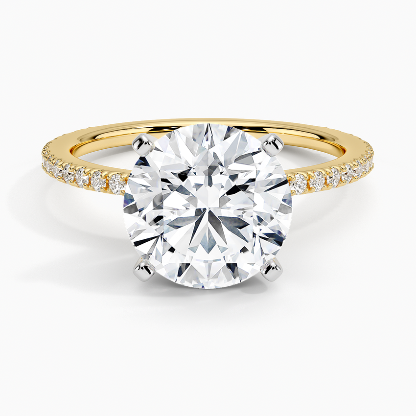 ecomposer-view with diamond shape-round,ecomposer-size-3-ct,ecomposer-metal type-yellow-gold-18k