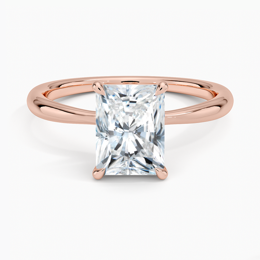 ecomposer-metal type-rose-gold-18K,ecomposer-ring setting-solitaire