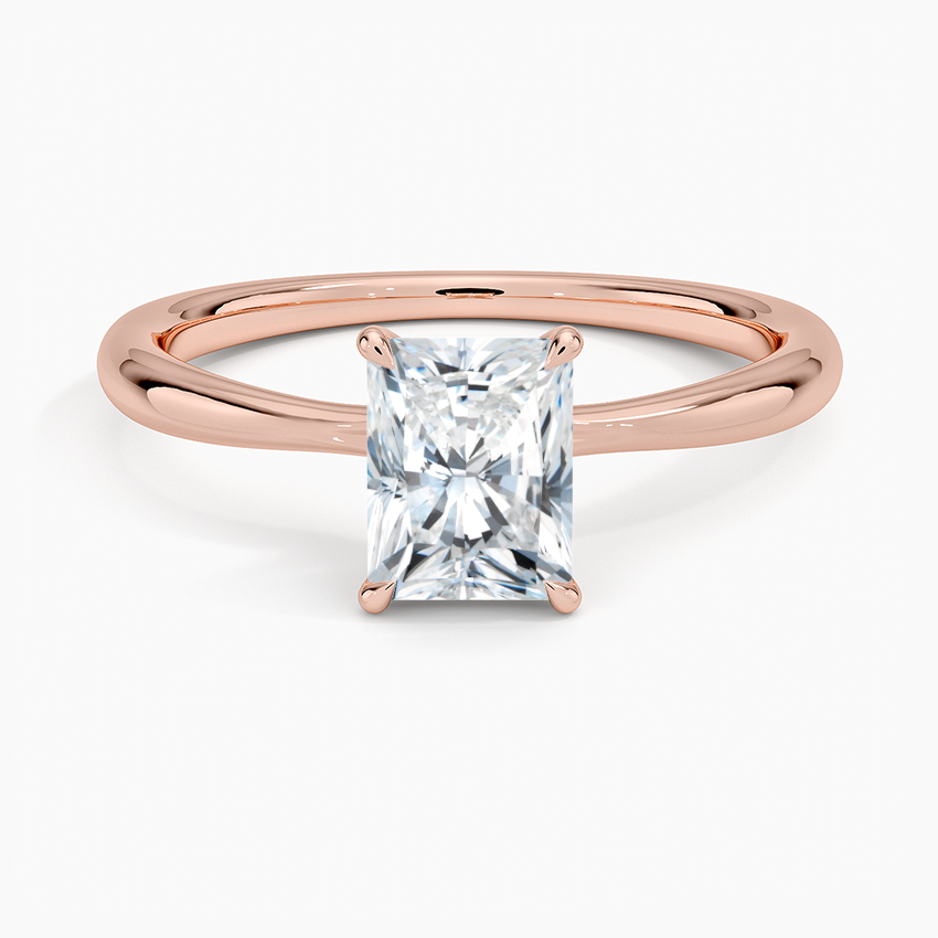 ecomposer-view with diamond shape-radiant,ecomposer-size-1-ct,ecomposer-metal type-rose-gold-18k
