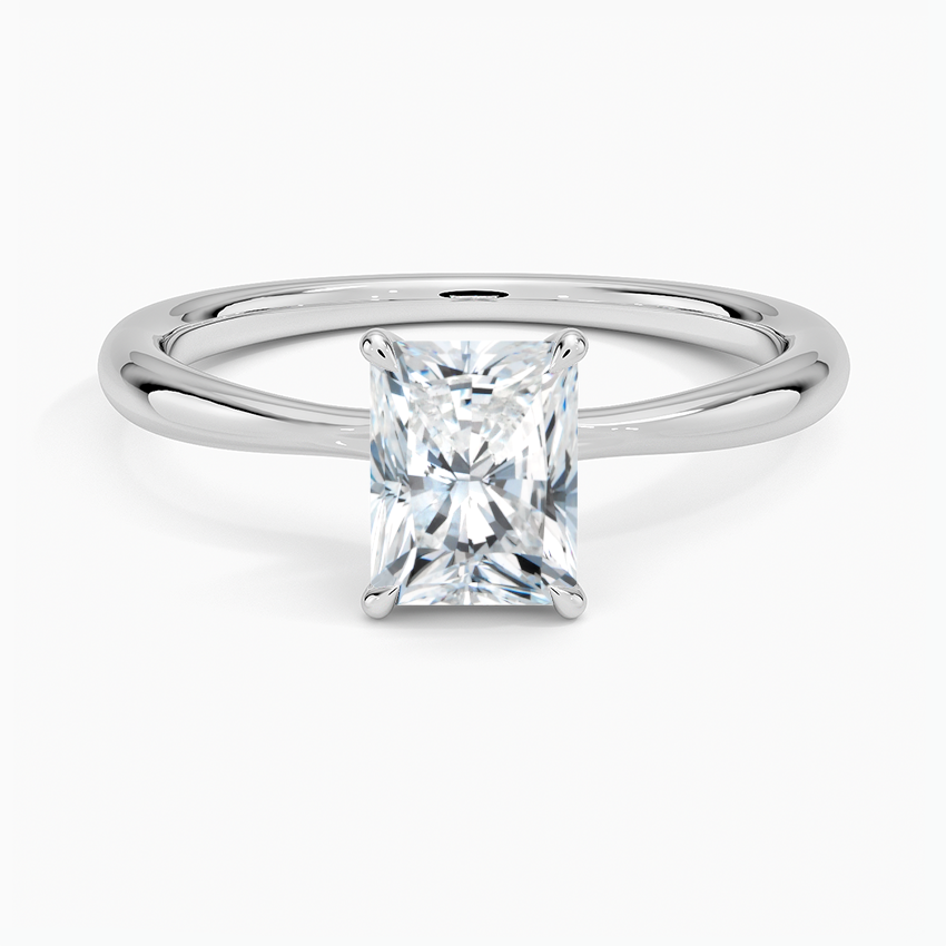ecomposer-view with diamond shape-radiant,ecomposer-size-1-ct,ecomposer-metal type-white-gold-18k