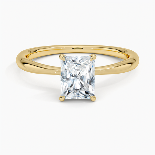 ecomposer-view with diamond shape-radiant,ecomposer-size-1-ct,ecomposer-metal type-yellow-gold-18k