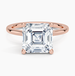 ecomposer-view with diamond shape-asscher, ecomposer-metal type-rose-gold-18k