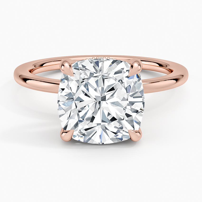 ecomposer-view with diamond shape-cushion, ecomposer-metal type-rose-gold-18k
