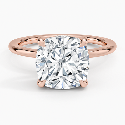 ecomposer-view with diamond shape-cushion, ecomposer-metal type-rose-gold-18k
