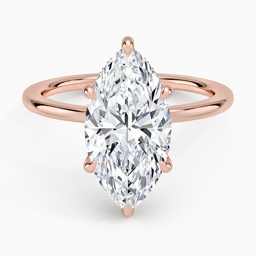 ecomposer-view with diamond shape-marquise, ecomposer-metal type-rose-gold-18k