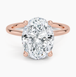 ecomposer-view with diamond shape-oval, ecomposer-metal type-rose-gold-18k