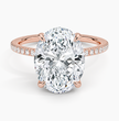 ecomposer-view with diamond shape-oval, ecomposer-metal type-rose-gold-18k