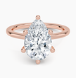 ecomposer-view with diamond shape-pear, ecomposer-metal type-rose-gold-18k