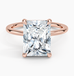 ecomposer-view with diamond shape-radiant, ecomposer-metal type-rose-gold-18k