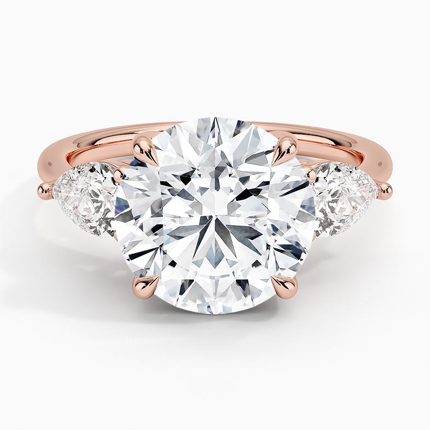 ecomposer-view with diamond shape-round, ecomposer-metal type-rose-gold-18k