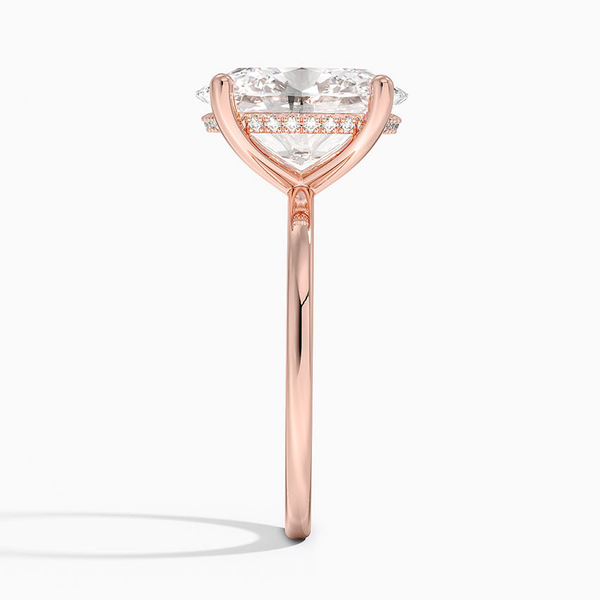 ecomposer-view with diamond shape-oval, ecomposer-metal type-rose-gold-18k