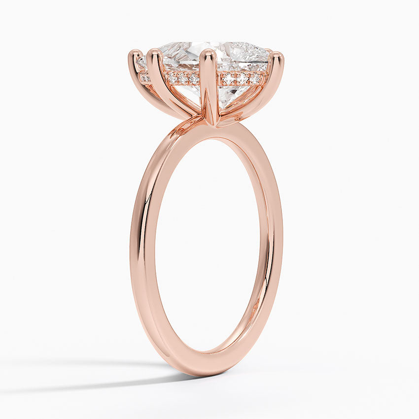 ecomposer-view with diamond shape-pear, ecomposer-metal type-rose-gold-18k