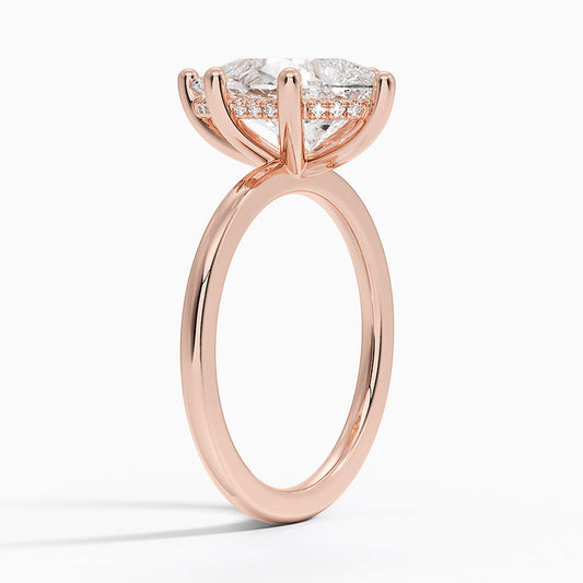 ecomposer-view with diamond shape-pear, ecomposer-metal type-rose-gold-18k