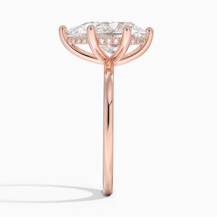 ecomposer-view with diamond shape-pear, ecomposer-metal type-rose-gold-18k