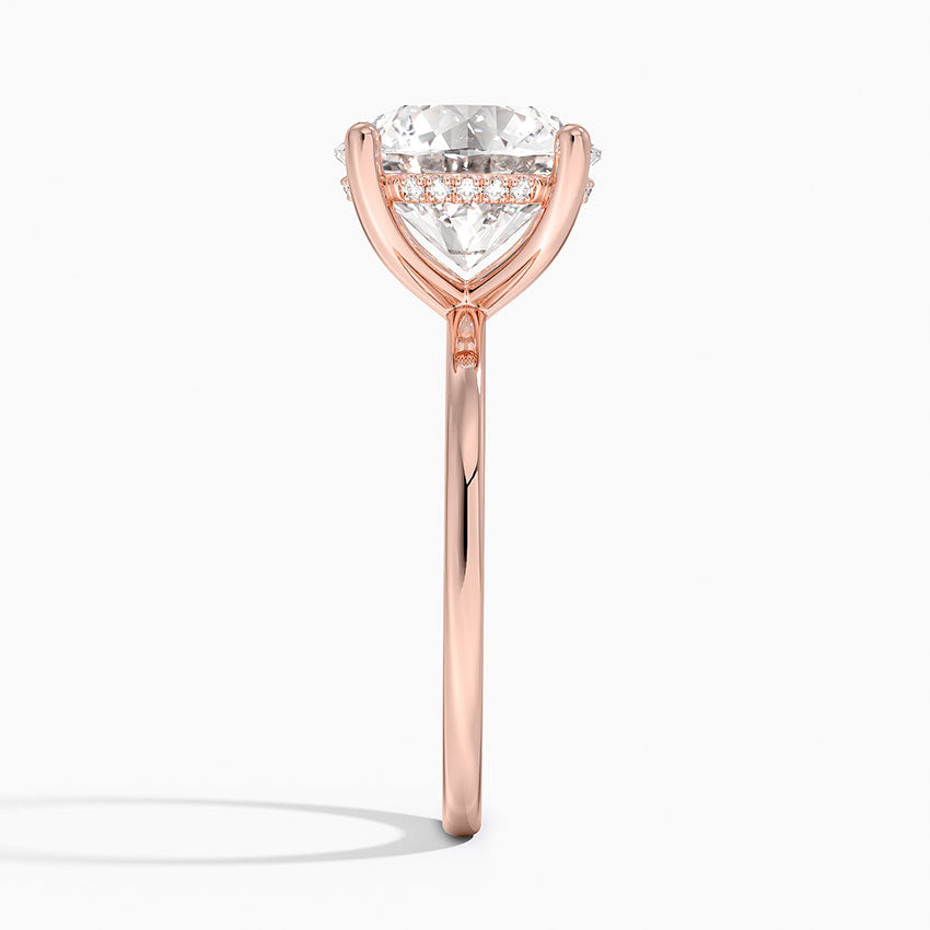 ecomposer-view with diamond shape-round, ecomposer-metal type-rose-gold-18k