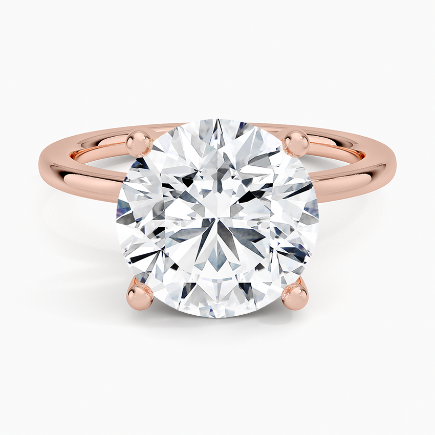 ecomposer-view with diamond shape-round, ecomposer-metal type-rose-gold-18k