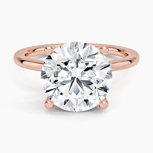 ecomposer-view with diamond shape-round, ecomposer-metal type-rose-gold-18k