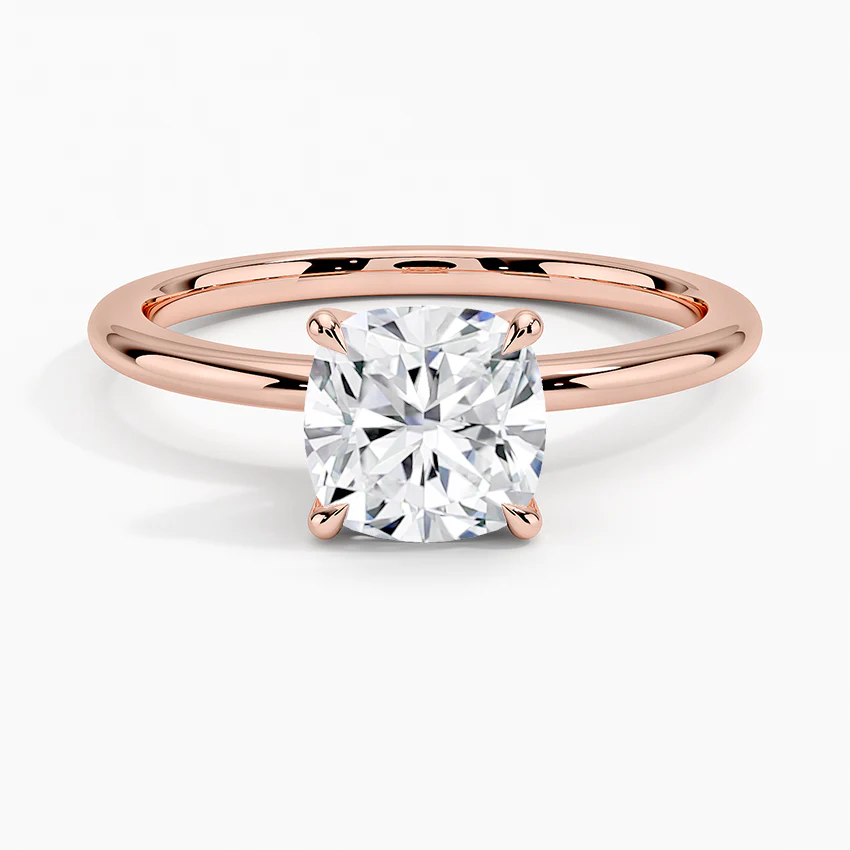 ecomposer-metal type-rose-gold-18K,ecomposer-ring setting-solitaire