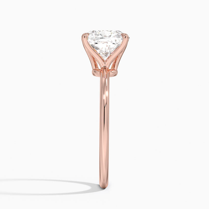 ecomposer-view with diamond shape-cushion,ecomposer-size-2.5-ct,ecomposer-metal type-rose-gold-18k