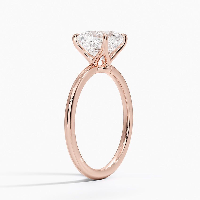 ecomposer-metal type-rose-gold-18K,ecomposer-ring setting-solitaire