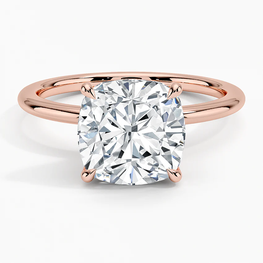 ecomposer-metal type-rose-gold-18K,ecomposer-ring setting-solitaire