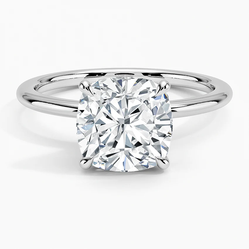 ecomposer-view with diamond shape-cushion,ecomposer-size-2.5-ct,ecomposer-metal type-white-gold-18k