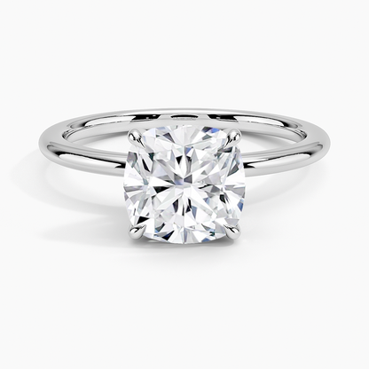 ecomposer-view with diamond shape-cushion,ecomposer-size-2-ct,ecomposer-metal type-white-gold-18k