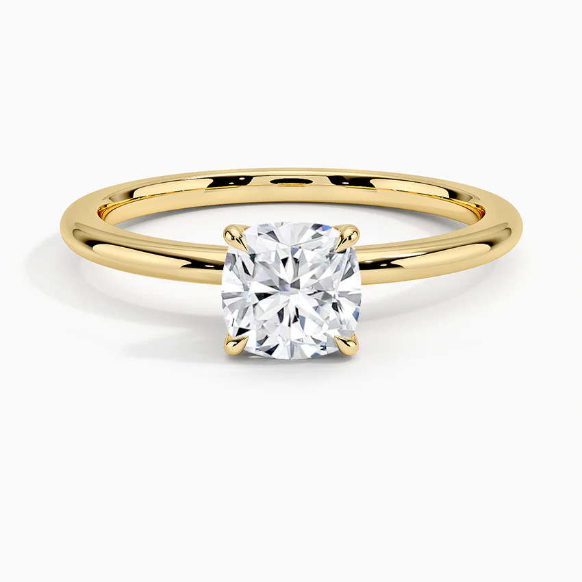 ecomposer-view with diamond shape-cushion,ecomposer-size-1-ct,ecomposer-metal type-yellow-gold-18k