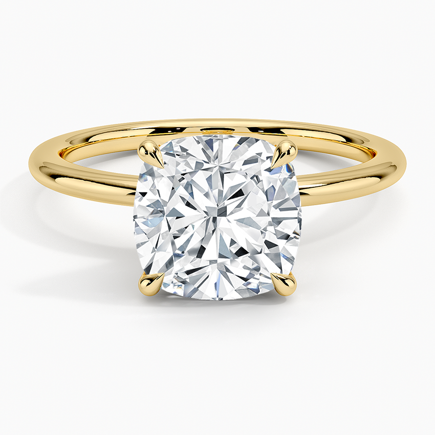 ecomposer-view with diamond shape-cushion,ecomposer-size-2.5-ct,ecomposer-metal type-yellow-gold-18k