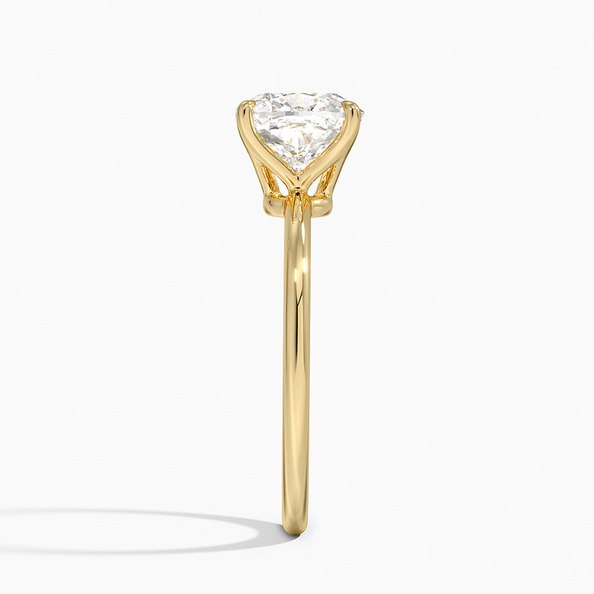 ecomposer-view with diamond shape-cushion,ecomposer-size-2-ct,ecomposer-metal type-yellow-gold-18k