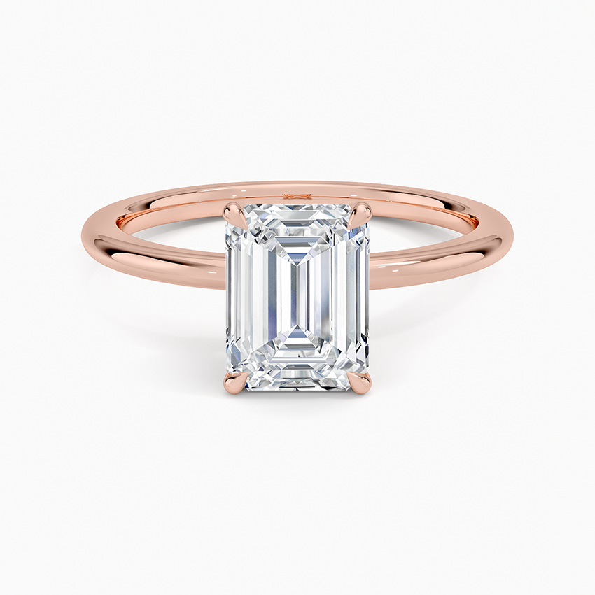 ecomposer-metal type-rose-gold-18K,ecomposer-ring setting-solitaire