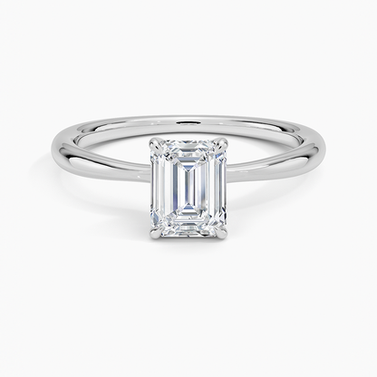 ecomposer-view with diamond shape-emerald,ecomposer-size-1-ct,ecomposer-metal type-white-gold-18k