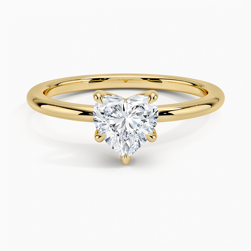 ecomposer-view with diamond shape-heart,ecomposer-size-1-ct,ecomposer-metal type-yellow-gold-18k