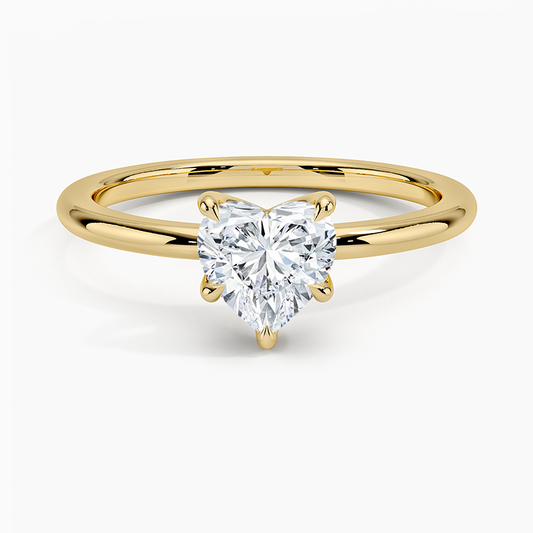 ecomposer-view with diamond shape-heart,ecomposer-size-1-ct,ecomposer-metal type-yellow-gold-18k