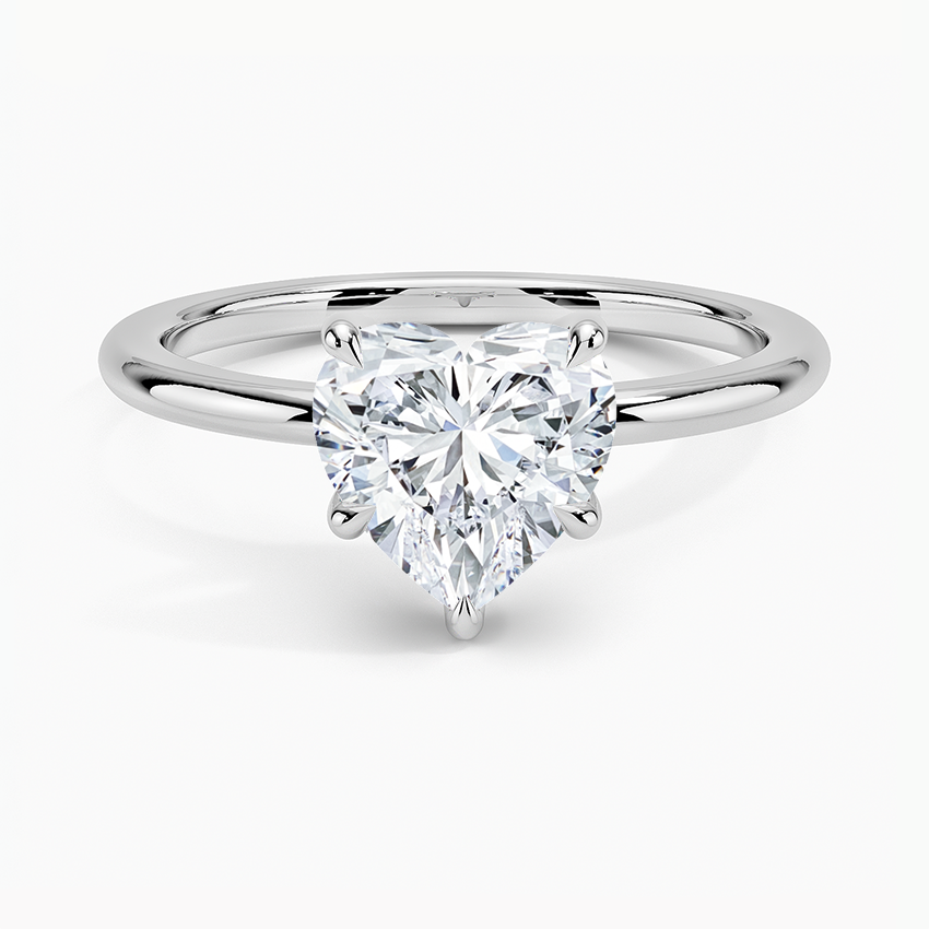 ecomposer-view with diamond shape-heart,ecomposer-size-2-ct,ecomposer-metal type-white-gold-18k