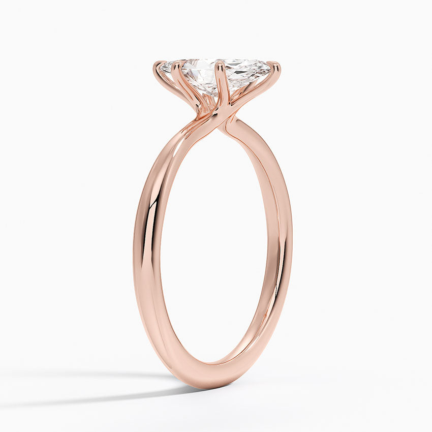 ecomposer-metal type-rose-gold-18K,ecomposer-ring setting-solitaire