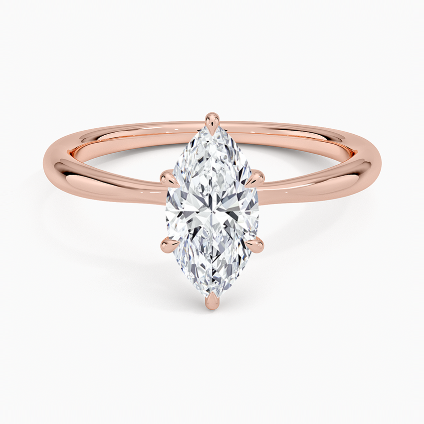 ecomposer-metal type-rose-gold-18K,ecomposer-ring setting-solitaire