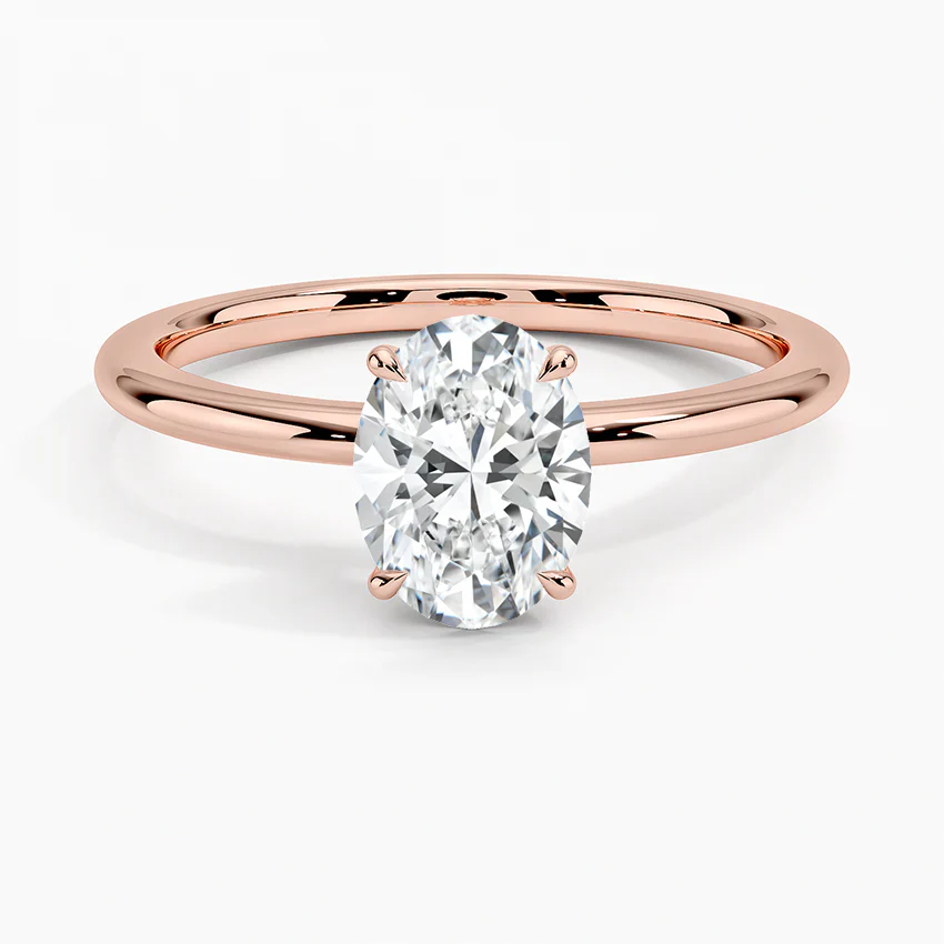 ecomposer-view with diamond shape-oval,ecomposer-size-1-ct,ecomposer-metal type-rose-gold-18k