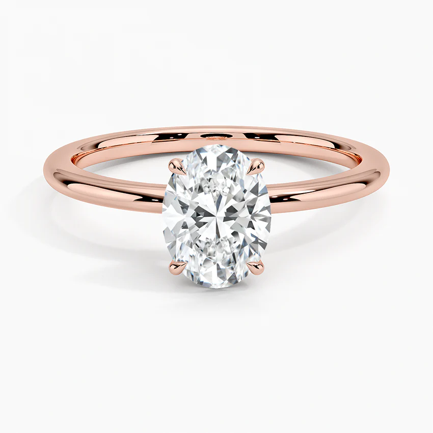 ecomposer-metal type-rose-gold-18K,ecomposer-ring setting-solitaire