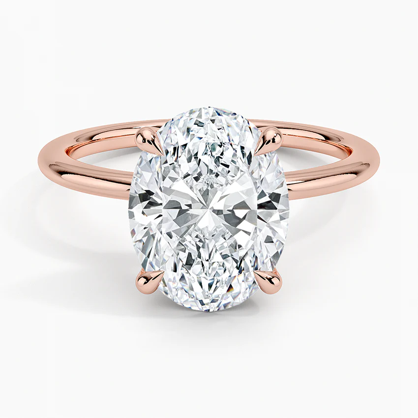 ecomposer-metal type-rose-gold-18K,ecomposer-ring setting-solitaire