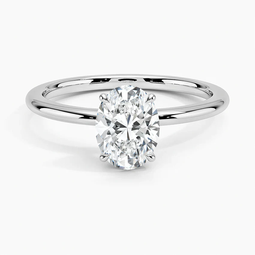 ecomposer-view with diamond shape-oval,ecomposer-size-1-ct,ecomposer-metal type-white-gold-18k