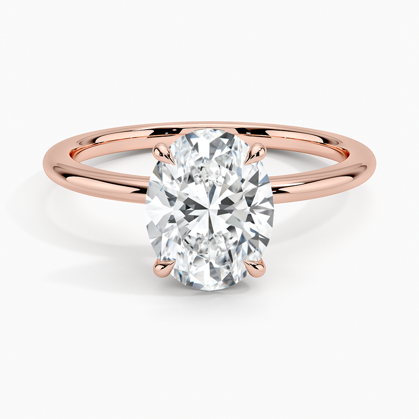 ecomposer-view with diamond shape-oval,ecomposer-size-2-ct,ecomposer-metal type-rose-gold-18k