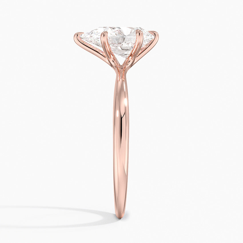 ecomposer-metal type-rose-gold-18K,ecomposer-ring setting-solitaire