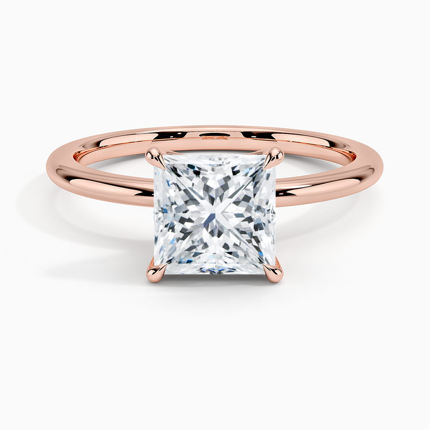 ecomposer-view with diamond shape-princess,ecomposer-size-1.5-ct,ecomposer-metal type-rose-gold-18k