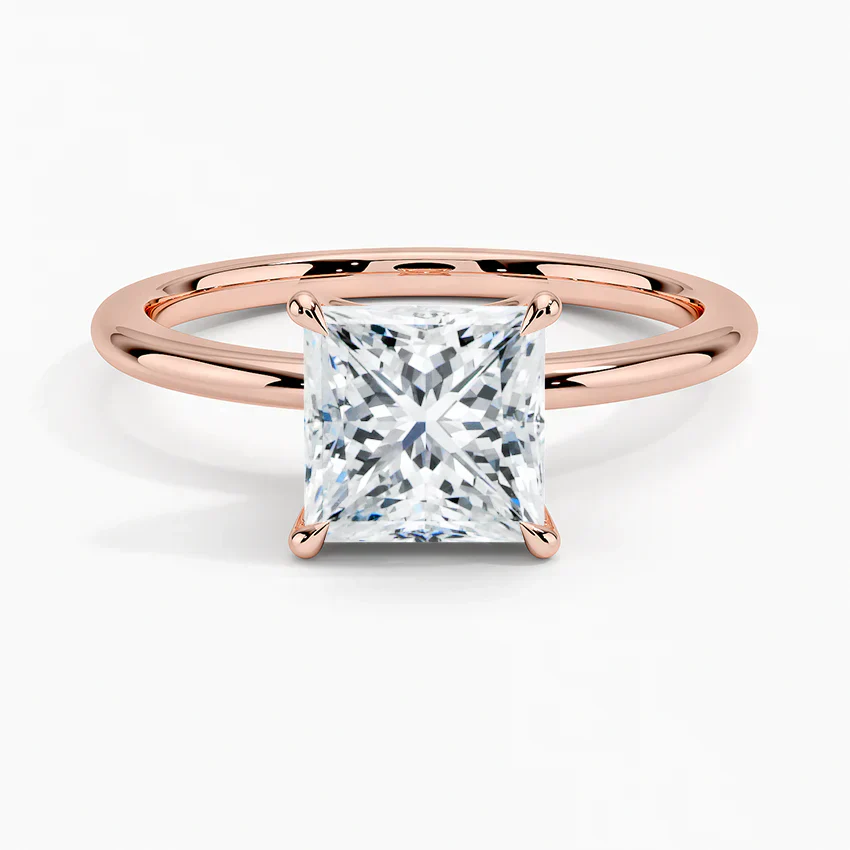 ecomposer-view with diamond shape-princess,ecomposer-size-1.5-ct,ecomposer-metal type-rose-gold-18k