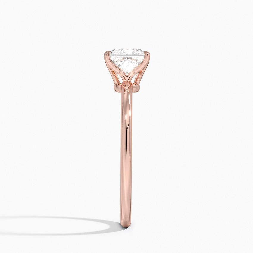 ecomposer-view with diamond shape-princess,ecomposer-size-1-ct,ecomposer-metal type-rose-gold-18k